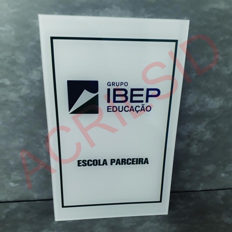 Placa em acrílico com Impressão