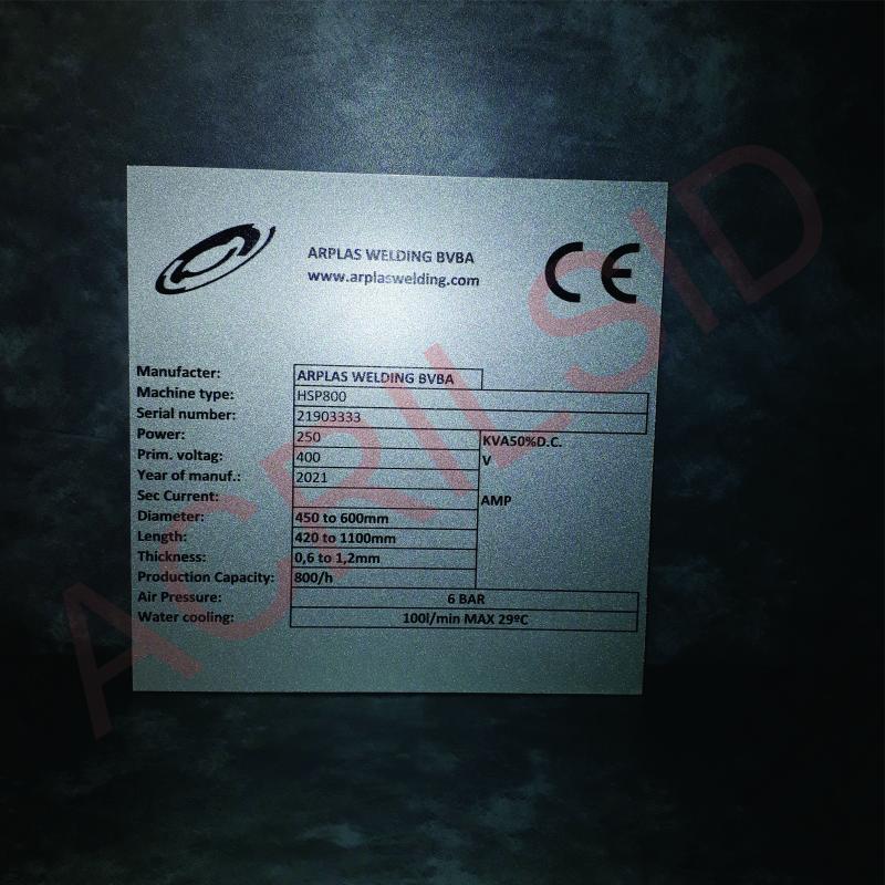 Placa informativa em alumínio com impressão digital UV informativa