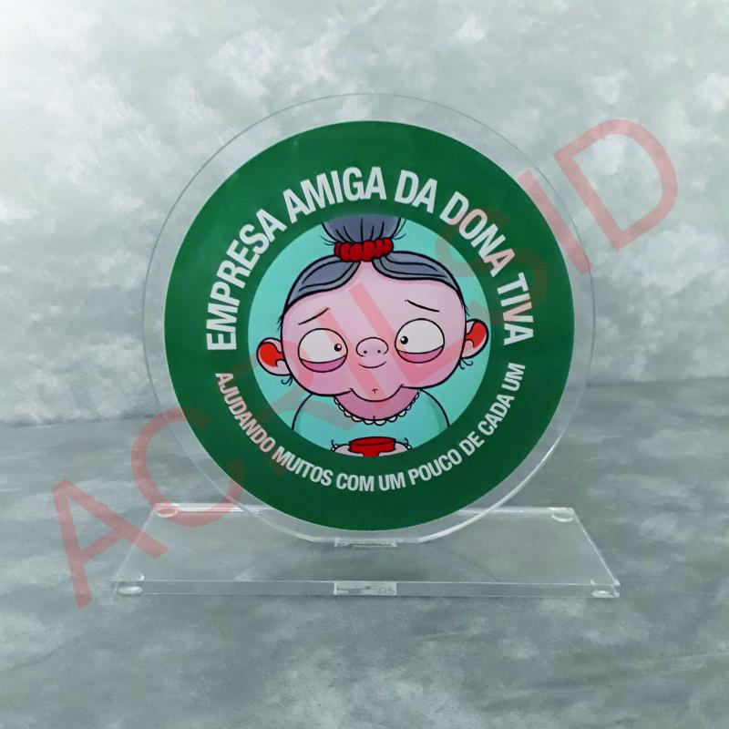 Troféu em acrílico personalizado